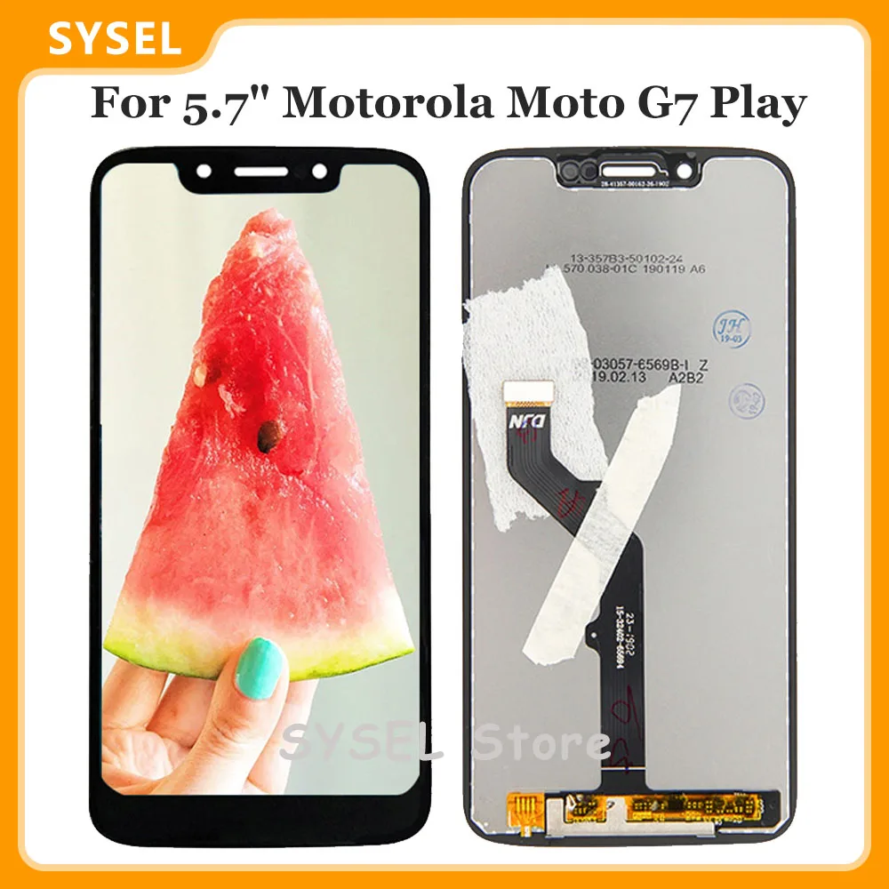 Для 5 7 &quotMotorola Moto G7 с lcd экраном HD дисплей сенсорный экран Экран дигитайзер в сборе