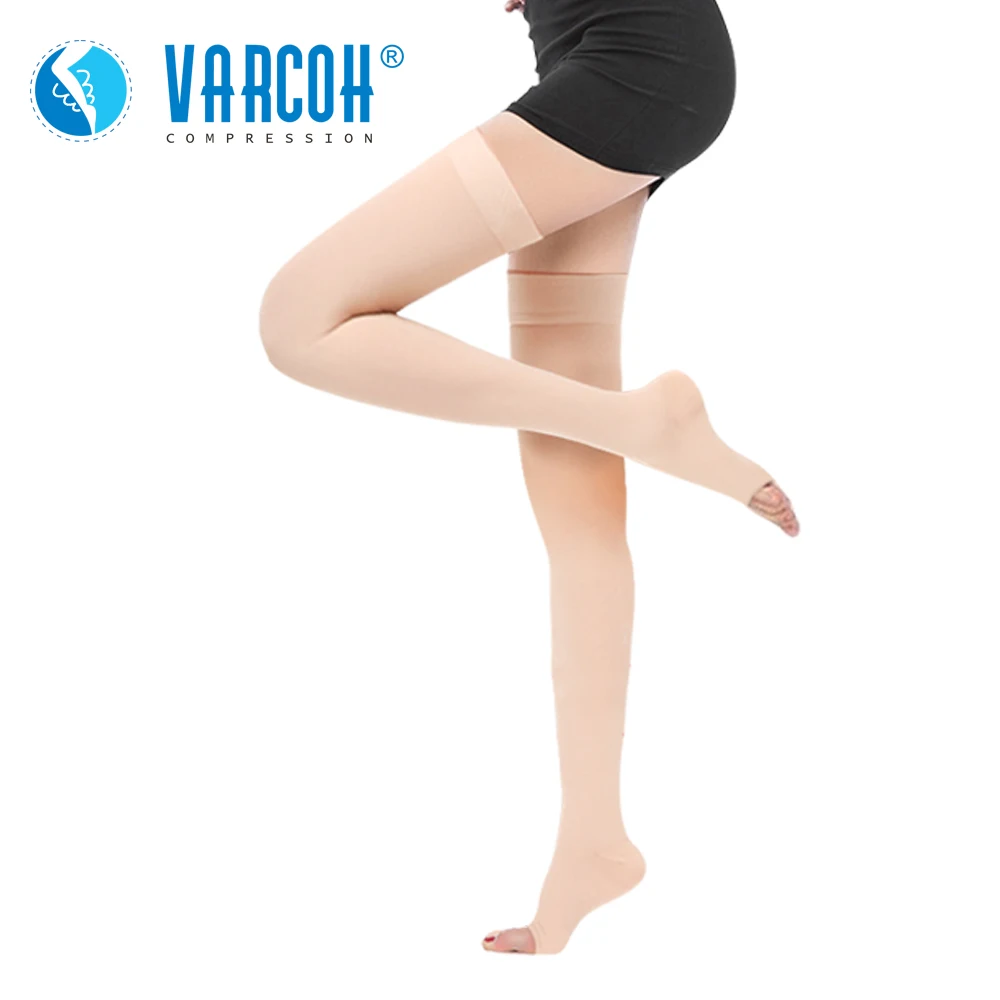 

Thigh High Gradient Compression Socks 20-30 mmHg,Support Medical Treatment for Running, Edema, Varicose Veins, Pregnancy,Nursing