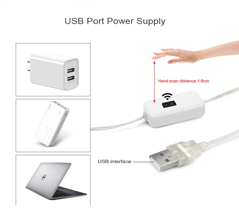 USB Светодиодная лента 5 в с датчиком ручного подметания, переключательный диод, лента, лента, сделай сам, шкаф/ТВ ПОДСВЕТКА/гардероб, украшение для дома