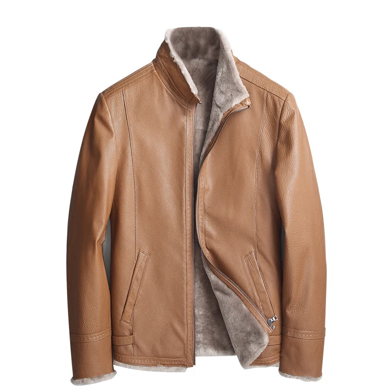 

coat, winter Sheepskin use, warm cowhide coat, coat, wool lining, jacket