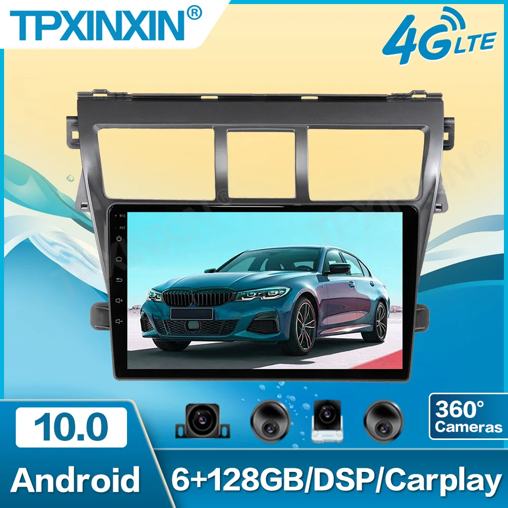

For Toyota VIOS 2008-2013 Car Multimedia Radio Player Stereo Android 9 DSP 9 inch IPS Screen Build in DSP Audio Navi head unit