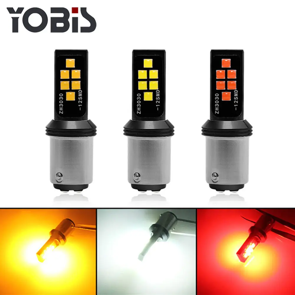 

Turn Signal Lamp Lights Accessories Waterproof 1156 S25 1157 3030 12SMD Canbus 12-24V For Car