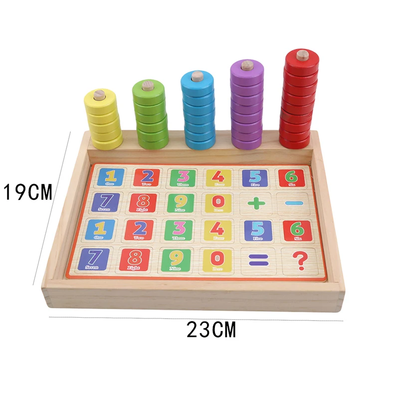 

Wooden Puzzles Counting Toys Montessori Preschool Learning Math Toys For Toddlers Shape Sorter Stacking Toys