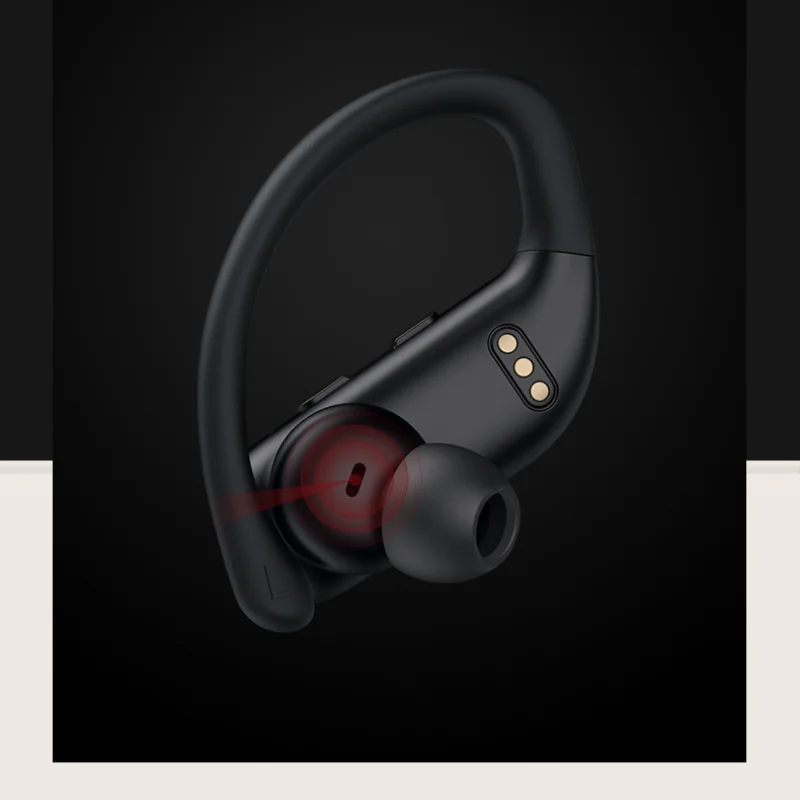 

Bluetooth 5.0 Earbuds Bass True Wireless Stereo Sport LED Display Ear Hook Handsfree Headphones With Microphone And Charging Box