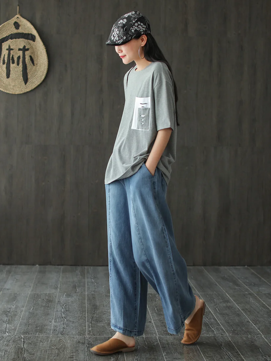 2020 модная летняя футболка для женщин Свободные все-матч футболки с круглым