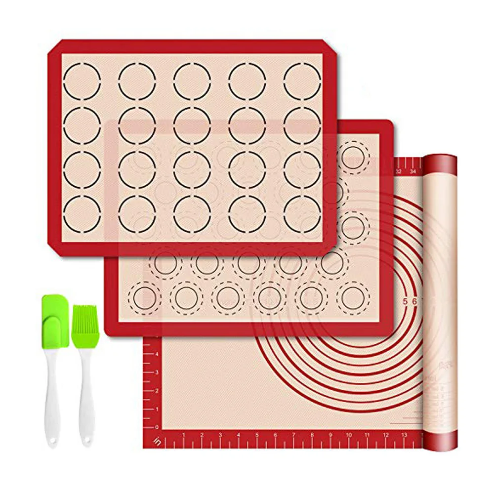 

Non Stick Large Extra Thick Silicone Pastry Baking Mat Counter Dough Rolling Mat Oven Liner for Dough Pie Crust Cookies Pie Mat