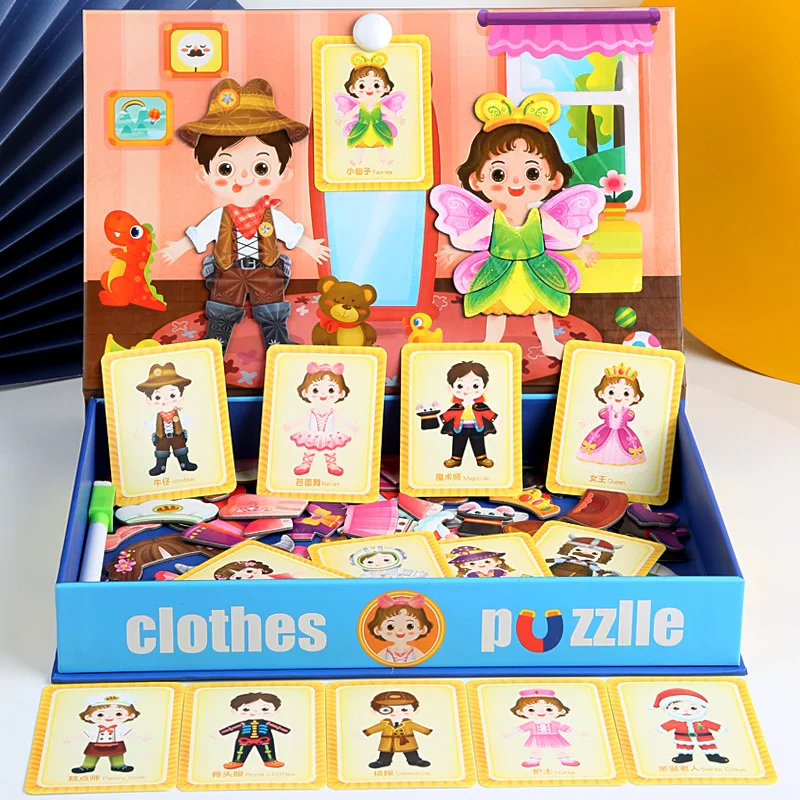 

Магнитный Детский пазл для раннего обучения, настольная игра для детей и семьи