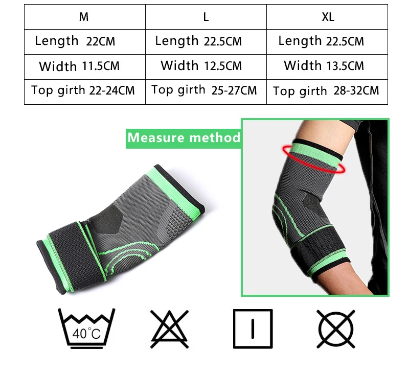 

Compression Sleeve Elbow Brace Knitting Bandage Support Protector for Weightlifting Arthritis Volleyball Tennis Arm Brace