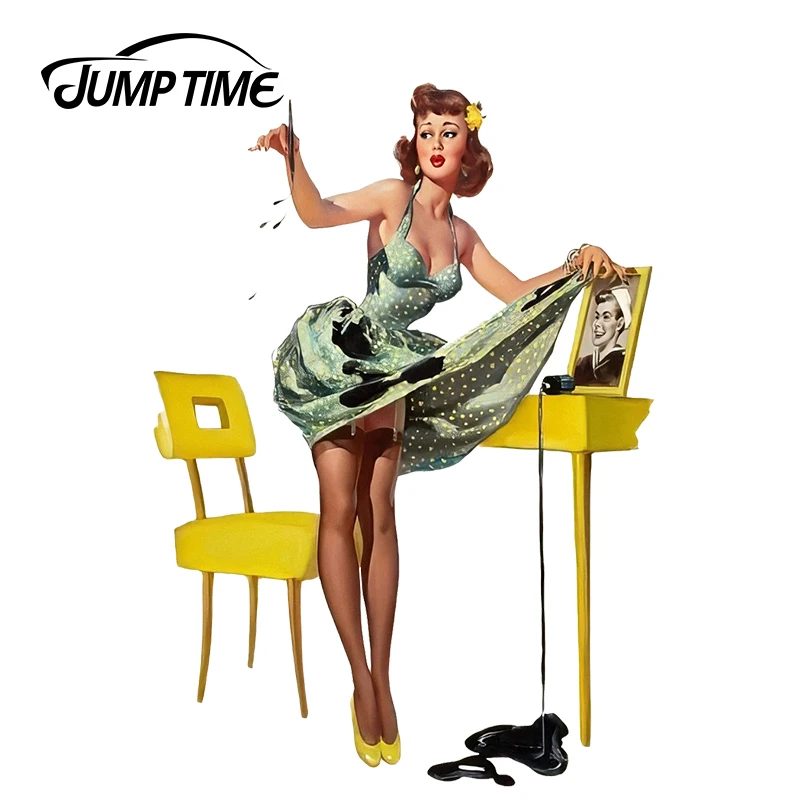 JumpTime 13 см x 9,3 см Коллекция сексуальных красавиц звезды кино пин-ап девушка Стильные наклейки на классическом автомобиле Съемная виниловая наклейка.