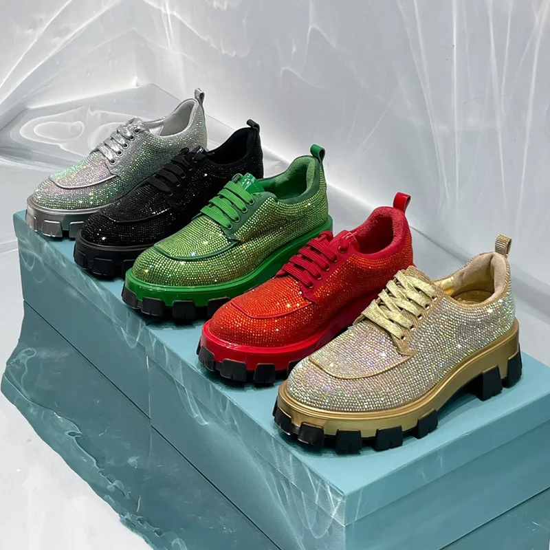 

Diamond Woman Shoes Lace Up Shoes Solid Platform Zapatos De Mujer Round Head Shoes Women Fashion Concise Ladies Shoes