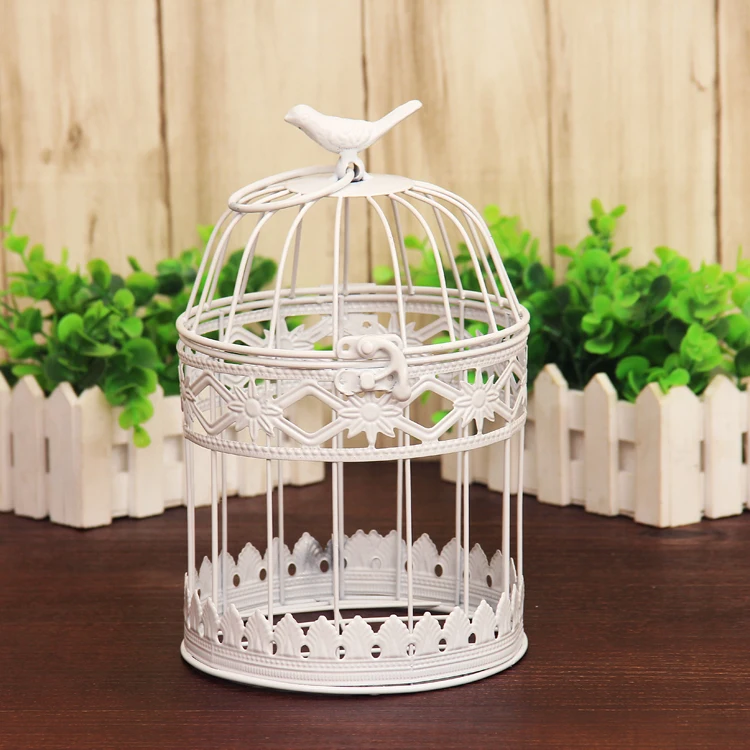 Кованые железные декоративные клетки для птиц украшения свадьбы фотографии