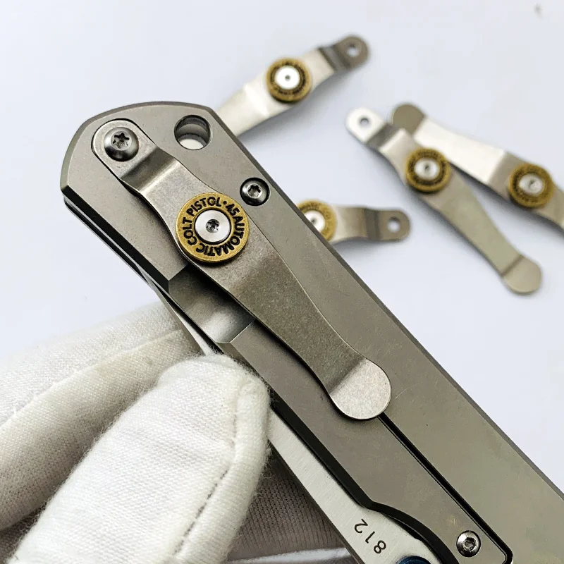 

1pcs Titanium Alloy Folding Pocket Knife Back Clip for Sanrenmu 812 901 902 Knives Waist Clamp Tools Make DIY Accessories Screws