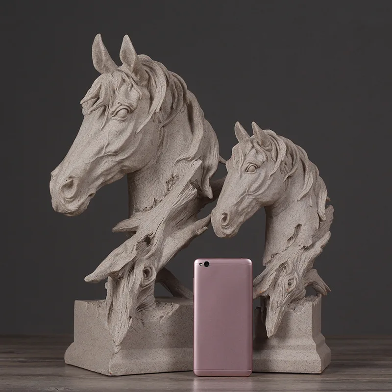 

Nordic Zodiac Horse Decoration Model Room Soft Decoration Study Desk Horse Head Entrance Club Office Decoration