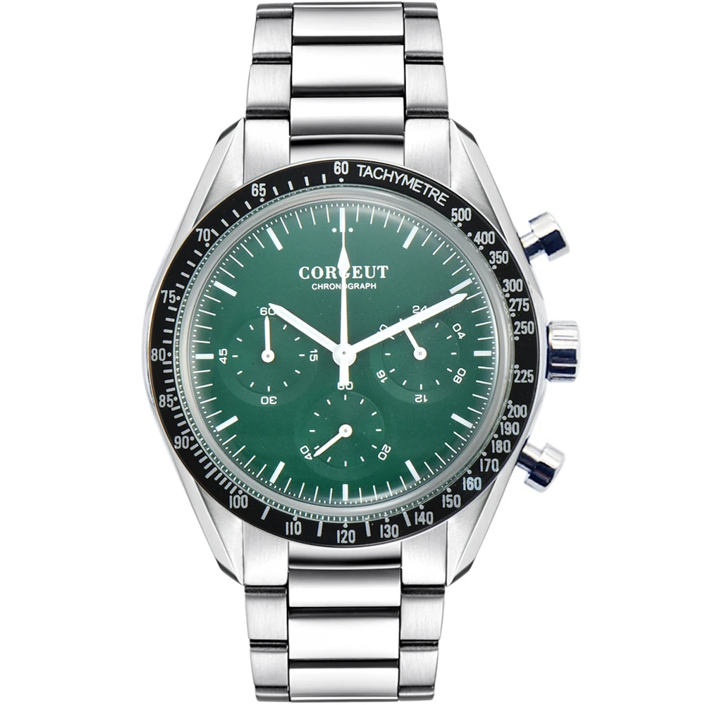 Мужские многофункциональные кварцевые часы-хронограф из нержавеющей стали 40 мм |