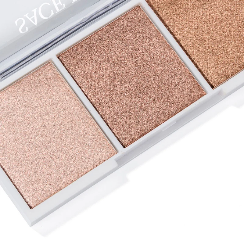 Светящиеся Румяна для лица пудра эффект палитры стойкие мерцающие блестящие