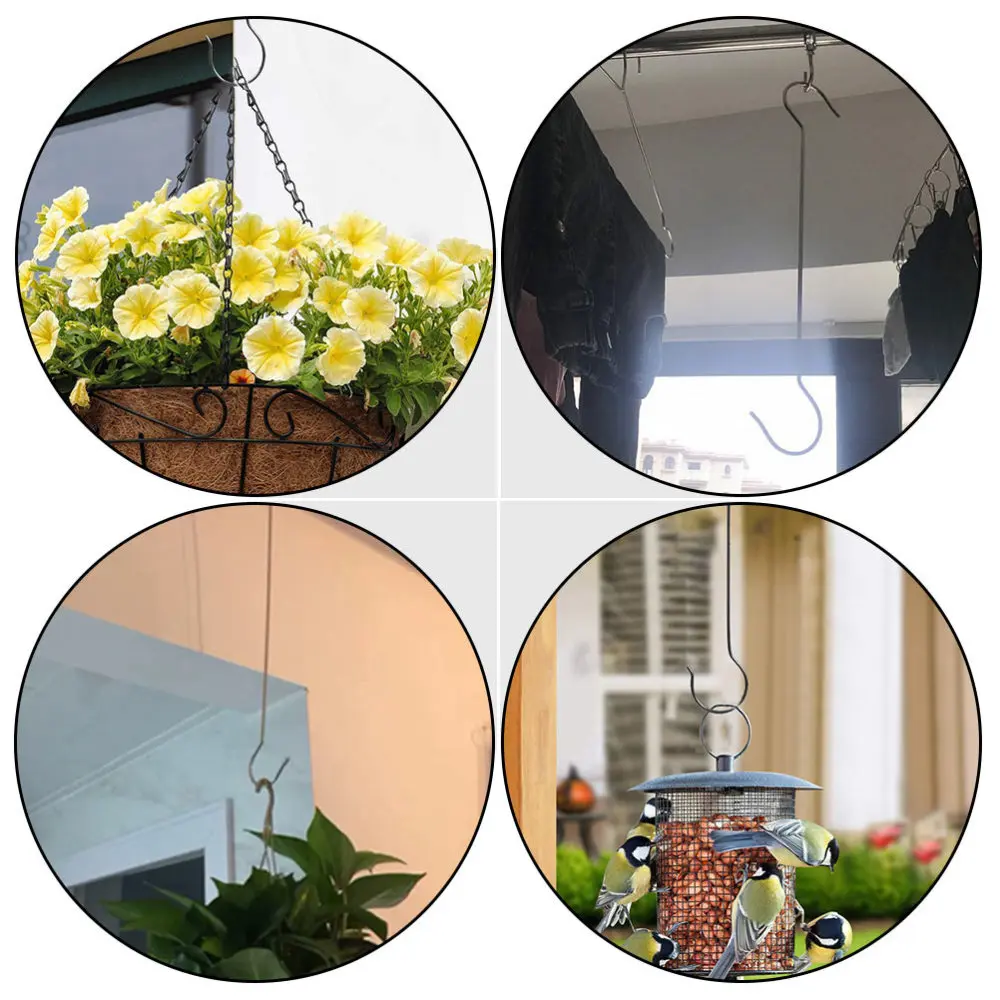 

8pcs Shaped Wall Hanging Hooks Heavy Duty Flowerpot Hanger for Home Garden