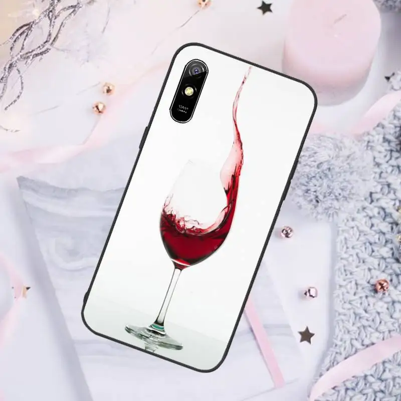 

2020 Red wine Phone Case For Xiaomi Mi Redmi Note 7 8 9 pro 8T 9T 9S 9A 10 Lite pro