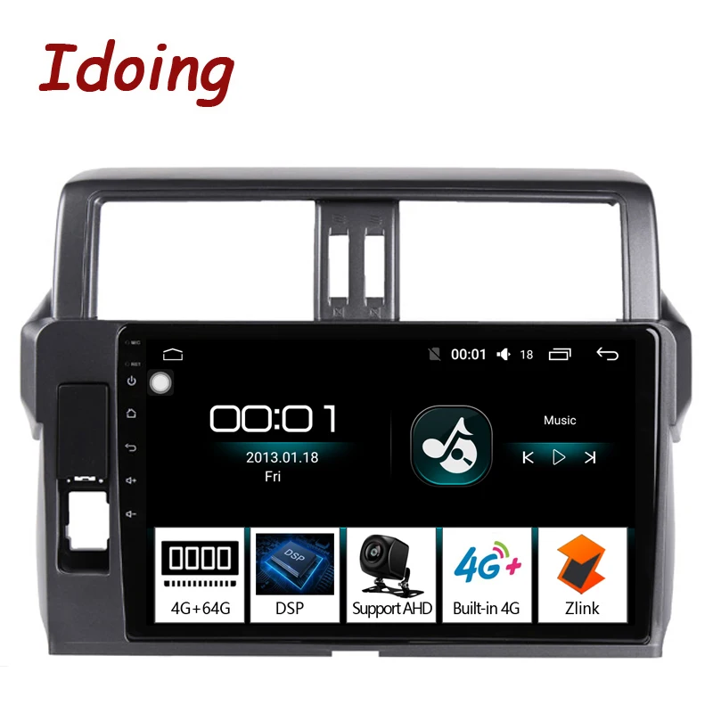 Idoing 10," Автомобильный радио мультимедиа no 2 din android видео плеер навигация gps для Toyota LAND CRUISER PRADO 150 2013- 4G+ 64G