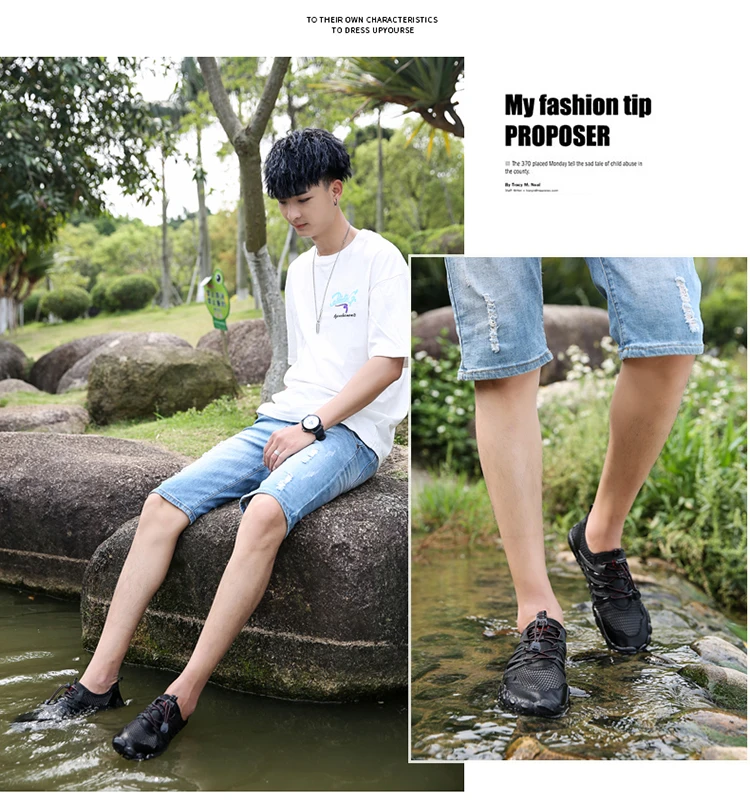 

Sneakers Beach Shoes Outdoor Men Swimming Water Shoes Adult Couple Flat Soft Breathable Seaside Female Male Wading Shoes