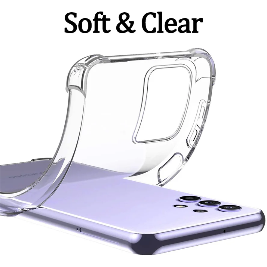 Antishock Clear Case for Samsung A54 Galaxy A32 A54 Silicone Case Samsung Galaxy A53 A13 A52 Cover Samsung A 54 Case Galaxy A54