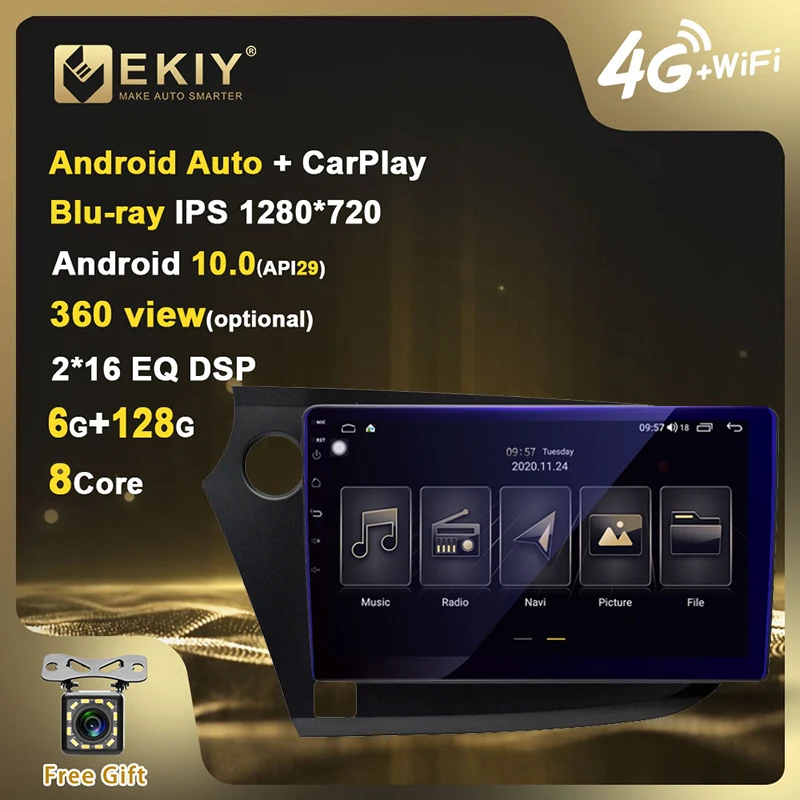 Автомагнитола EKIY IPS DSP Android 10 для HONDA вискоза 2009 2014 GPS навигация стерео