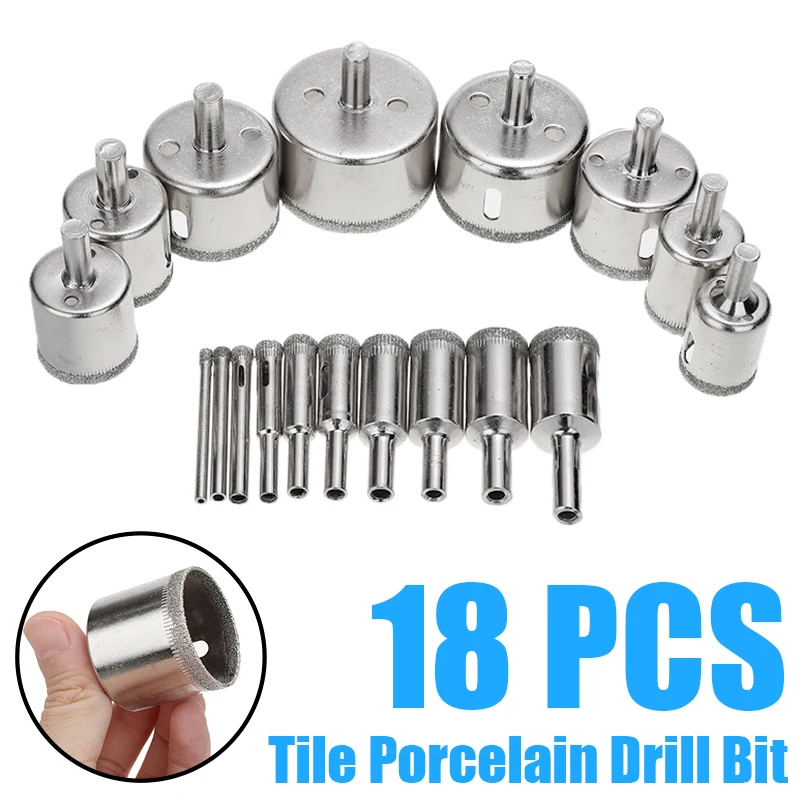 18 шт. набор сверл из быстрорежущего стекла плитка стеклянный камень керамическая