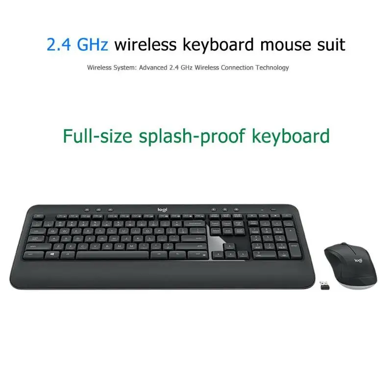 Беспроводная клавиатура logitech MK540 Advanced 2,4G 10 m, эргономичная мышь 1600 dpi, набор клавиатуры и мыши для ПК и ноутбука