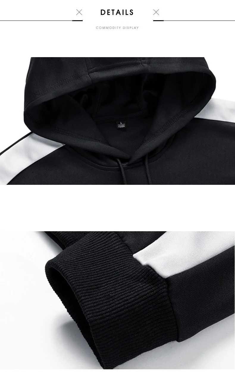 Костюм спортивный мужской из 2 предметов Повседневная Толстовка с капюшоном в