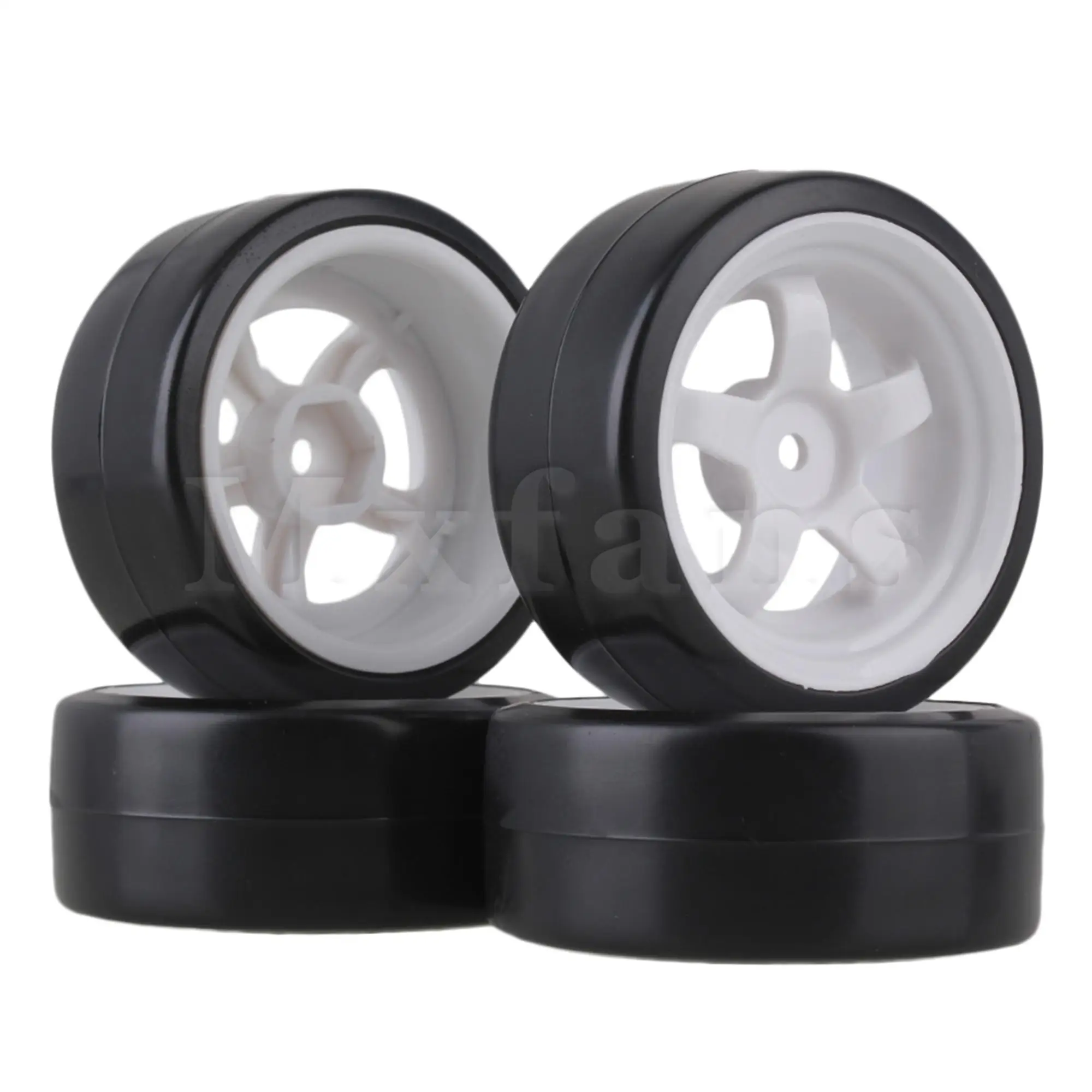 

RC 1/10 шины и 5 спицевых белых колесных ободов для дрифта автомобиля на дороге комплект из 4