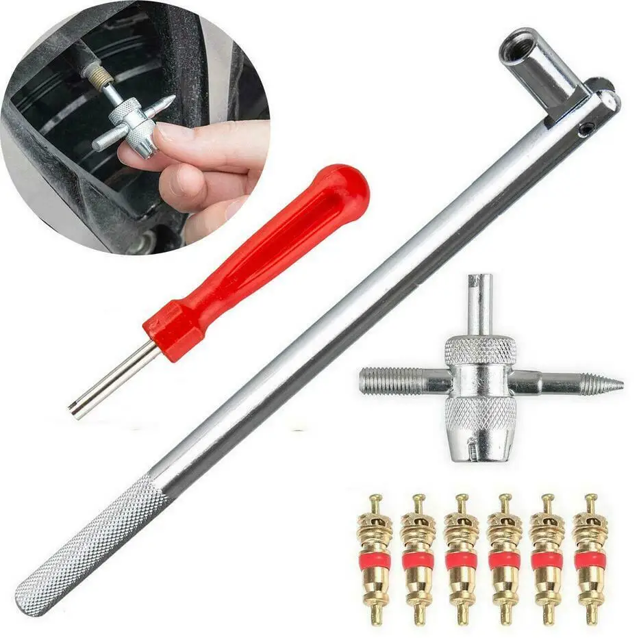 

Universal Car Truck Tyre Valve Stem Puller base Quick Remover Tire Repair Tool Installer Valve Core Removal Tool Set Motorcycle