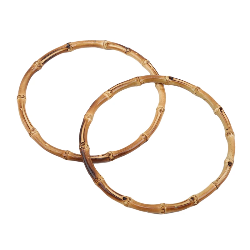 

2 шт./упак. круглые бамбуковые ручки для сумок DIY аксессуары для сумок сумочка ручной работы высококачественные практичные ручки для сумок