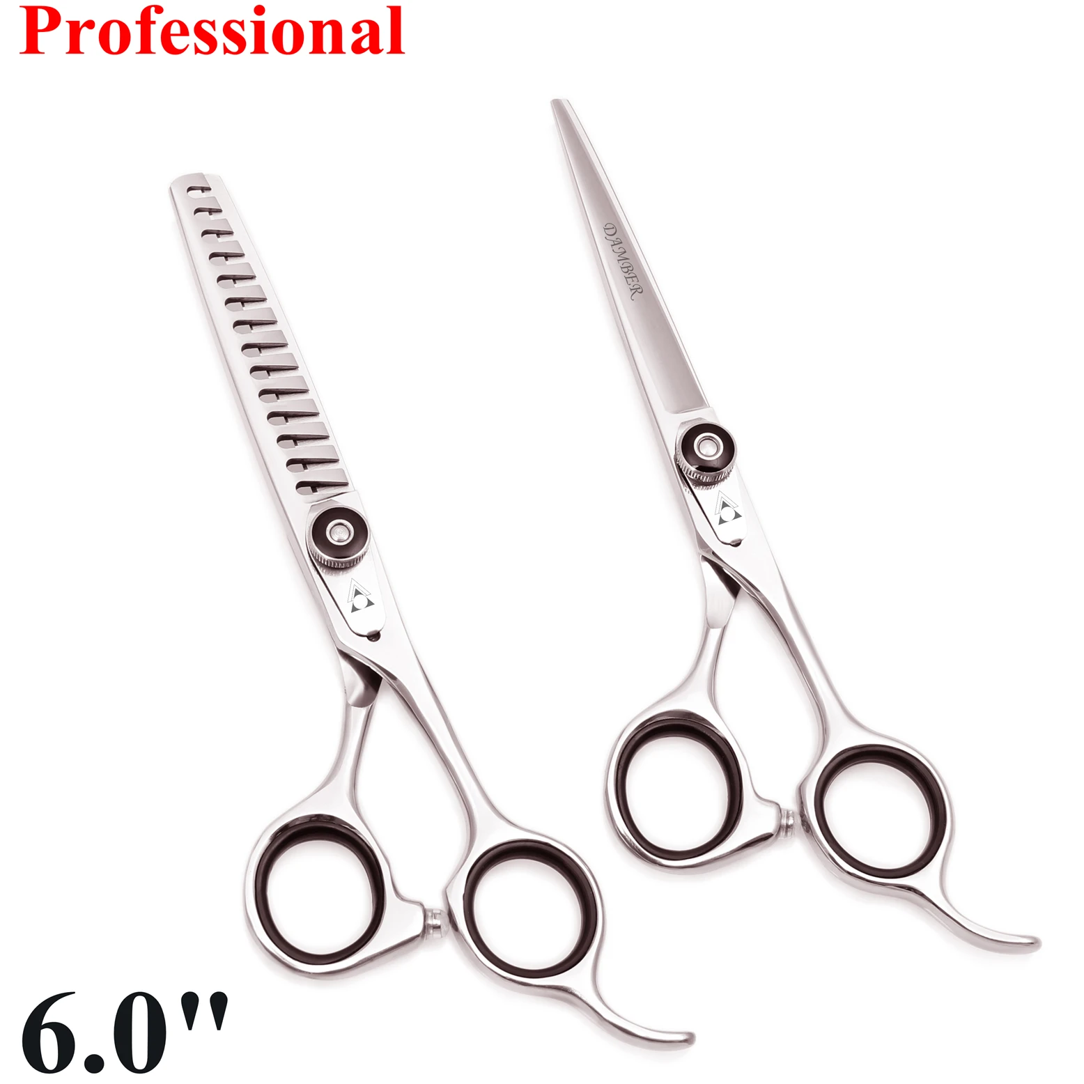 

6.0 Inch Professional Barber Scissors Set Japan 440C Hairdressing Scissors Hair Cutting Scissor Thinning Shear Hairdresser 2002#