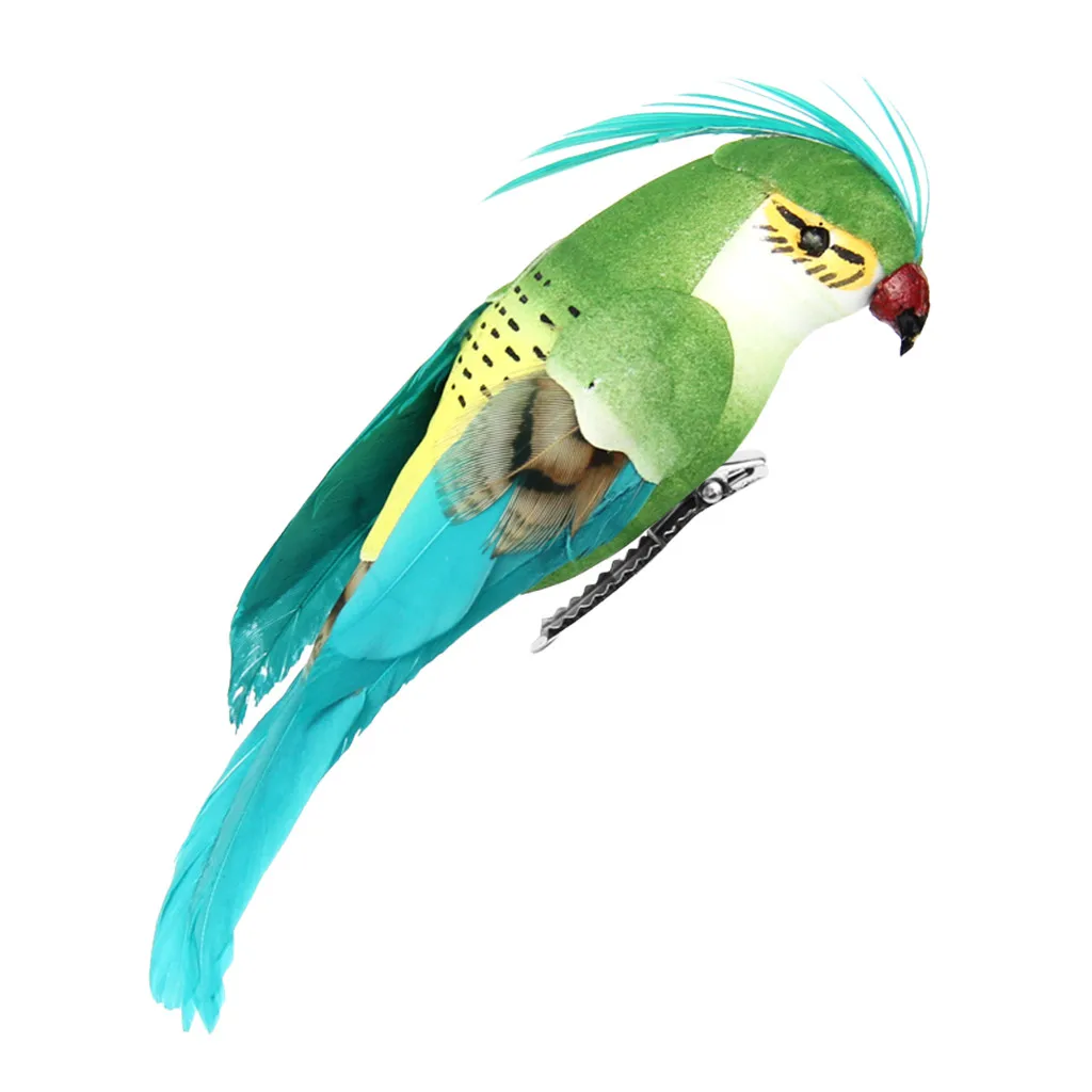 12 шт./компл. попугаи искусственная модель птицы открытый дом сад лужайка дерево