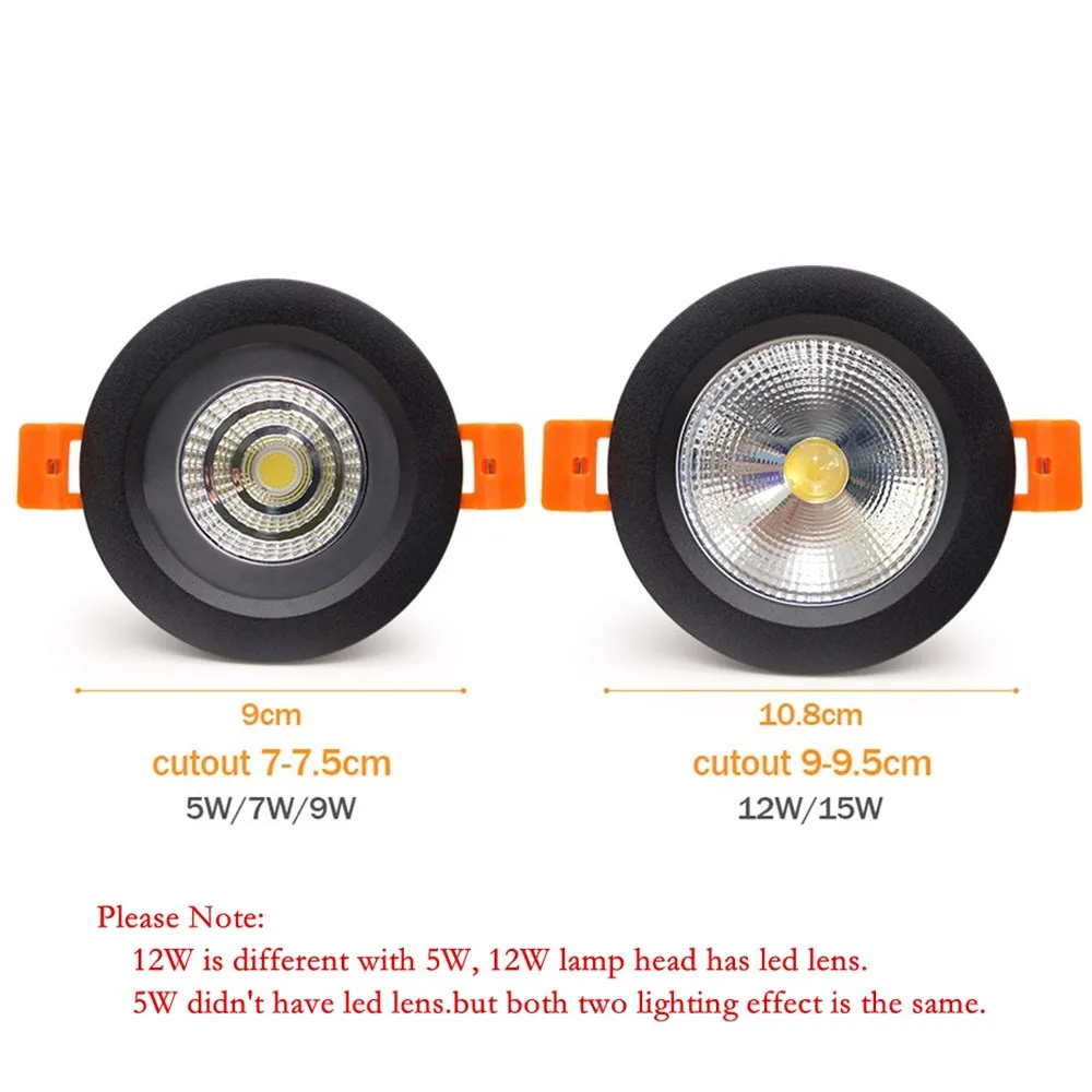 IP65 Водонепроницаемый пожаробезопасный светодиодный светильник 15 Вт 12 7 5