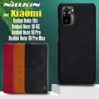 Чехол-книжка для Xiaomi Redmi Note 10 Pro Max, 10s, 4G, из натуральной мягкой кожи, с отделением для карт, противоударный