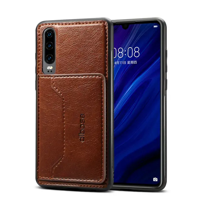 Кофе Слот для карт для Coque samsung A50 чехол Роскошный кошелек-держатель телефона Etui для samsung Galaxy A50 чехол A 50 противоударный чехол - Цвет: Кофе