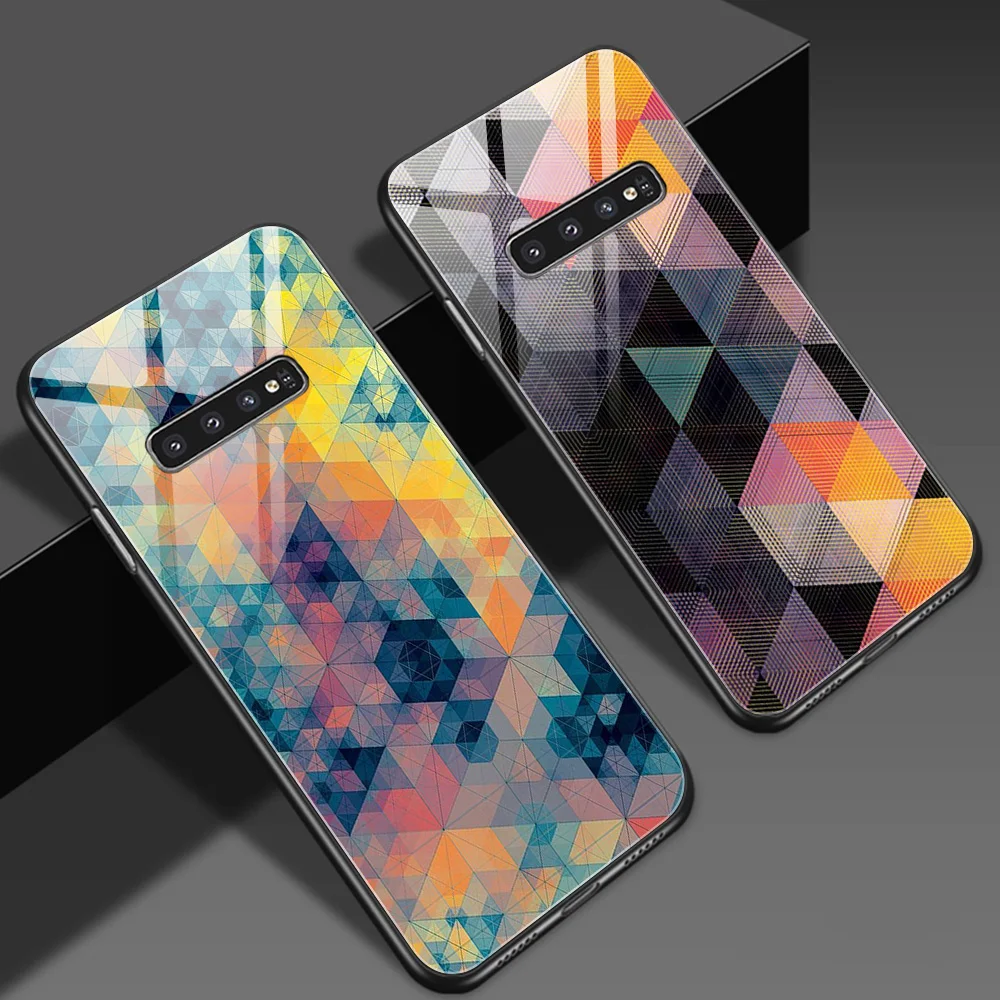 

Glass Case for Samsung Galaxy A51 A50 A71 A70 S20 S10 S9 S8 S10e A40 A21S A30 S A20 A20S Note 10 9 8 Plus Ultra Lite Color Cloth