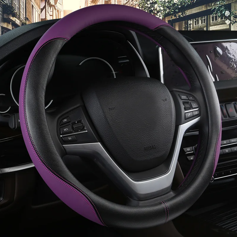 15 дюймов микро волоконная кожа автомобильный чехол на руль подходит для