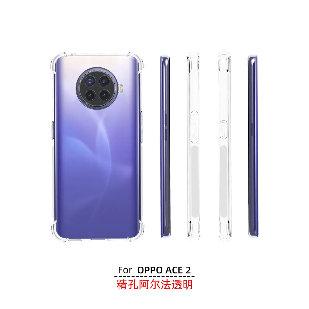 USTIYA чехол для OPPO ACE 2 ударопрочный прозрачный водонепроницаемый из ТПУ Простой