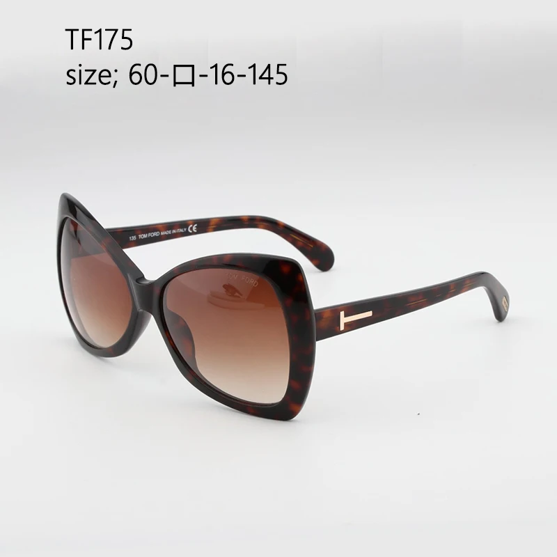 

Cat Eye Fashion Sunglasses Women Vintage Luxury Brand Tom Designer TF175 Glasses Sun Glasses For female UV400 Eyewear Shades