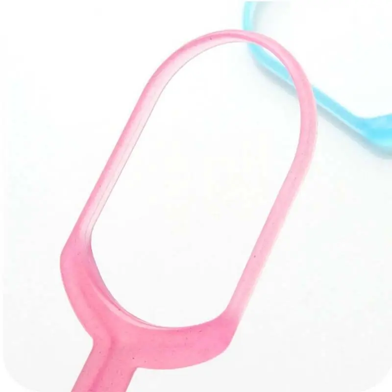 

New 1PC Plastic Hygiene Oral Tongue Cleaner Scraper Mouth Care Colors At Random