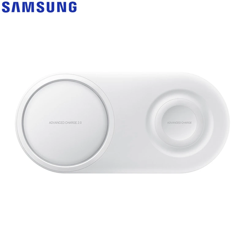 Быстрое беспроводное зарядное устройство QI Dual Pad EP-P5200 для samsung Galaxy Note8 Note9 Watch gear S2 huawei Mate20 Pro Xiaomi 9 Iphone XR Max