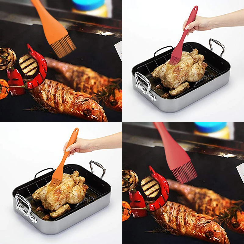 

Eco-friendly Kitchen Barbecue Bread Oil Cream Pizza Cooking Bakeware Cookware Silicone BBQ Cake Pastry Brush Tools FF01