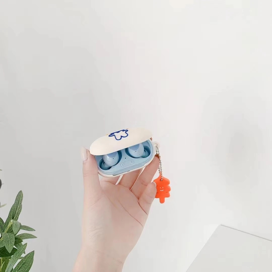 

Cute Cartoon Bear Earphone Case for Samsung Galaxy Buds 2020 Coque Soft Silicone Charging Box for Galaxy Buds Case with Ring