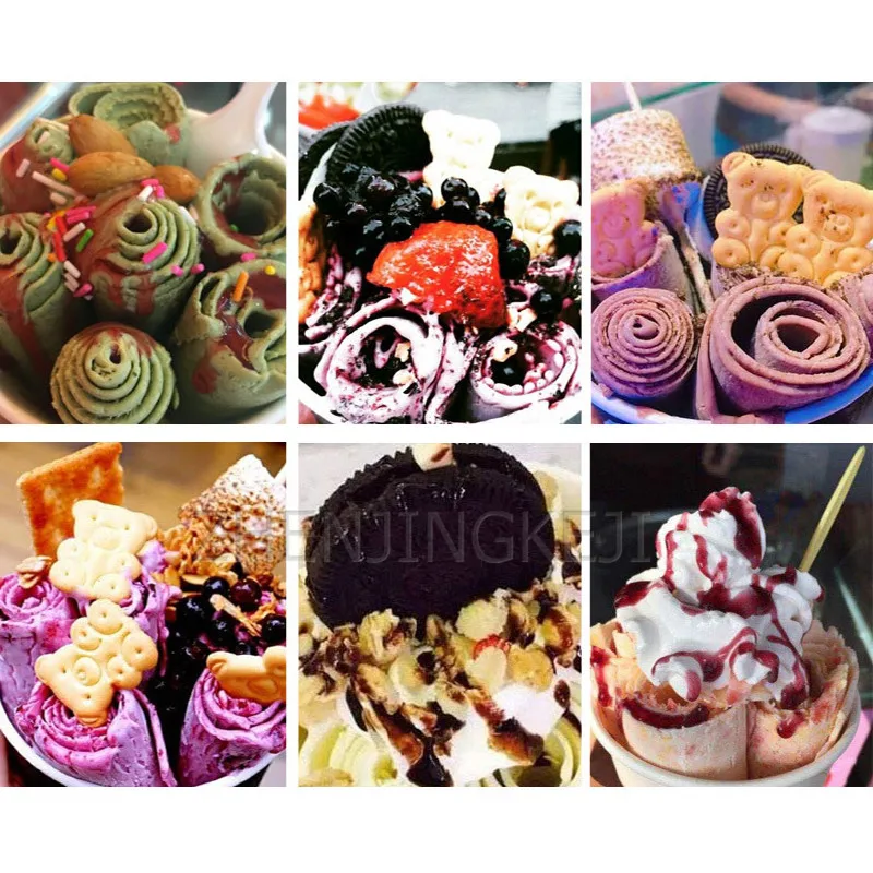 220V коммерческая машина для приготовления жареного йогурта небольшой вкусное