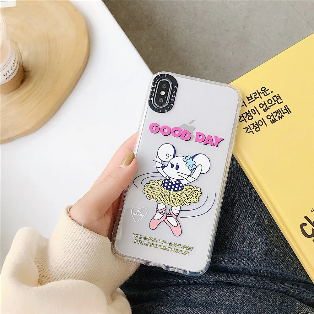 ORYKSZ Lovely Cartoon Mouse Phone Case Cover For iPhone 11 Pro Max X XS XR Soft 7 8 6 6s Plus Silicon |