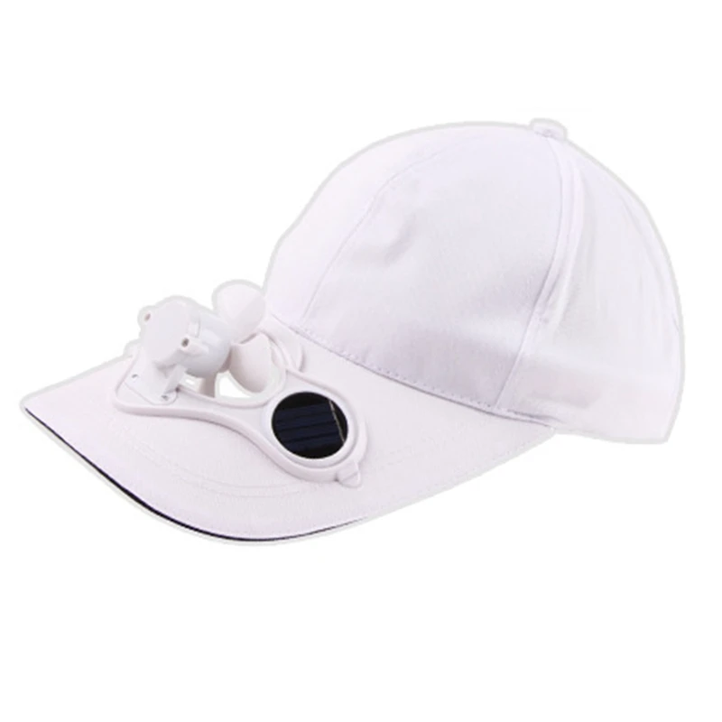 Белая Солнечная энергия ed вентилятор летняя спортивная уличная шляпа Кепка с