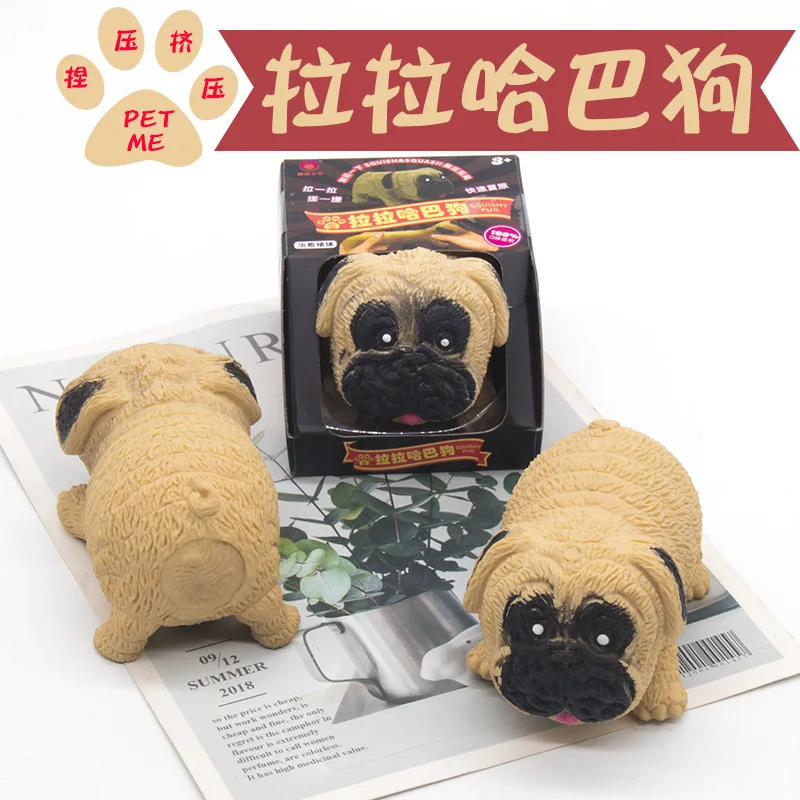 

Pat the dog Antistress Toy Shar Pei Vent Artifact Cute Pinch Dog Slow Rebound Decompression Lala Pug Pinch music