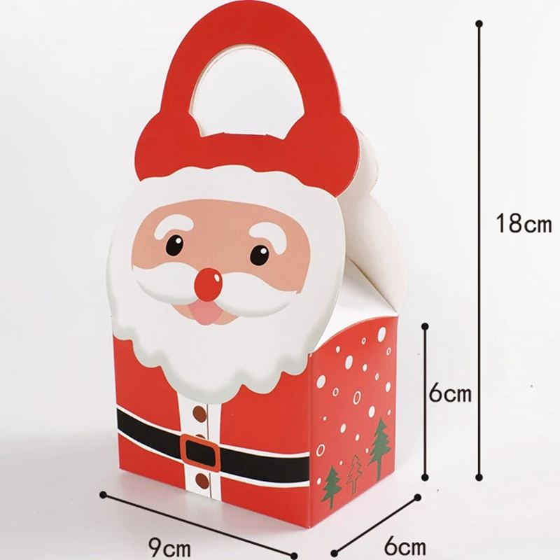 10 шт./компл. Рождественский подарок Бумага коробка Санта Клаус Конфета в виде