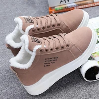 autumn winter women plush chunky sneakers korean students thick bottom platform wedges sports shoes zapatillas mujer new 2022